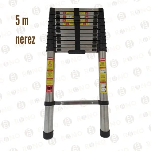 Teleskopický nerezový žebřík RONO STANDARD 5 m